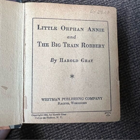 Vintage 1934 Little Orphan Annie + Big Train Robbery Whitman Big Little Book - Picture 11 of 11